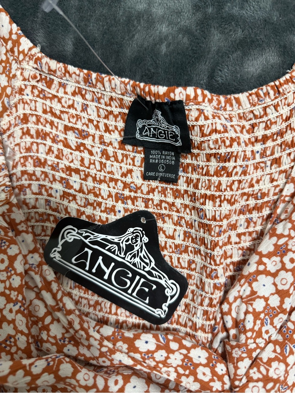 Floral Midi Dress in Rust - Picture 4 of 6